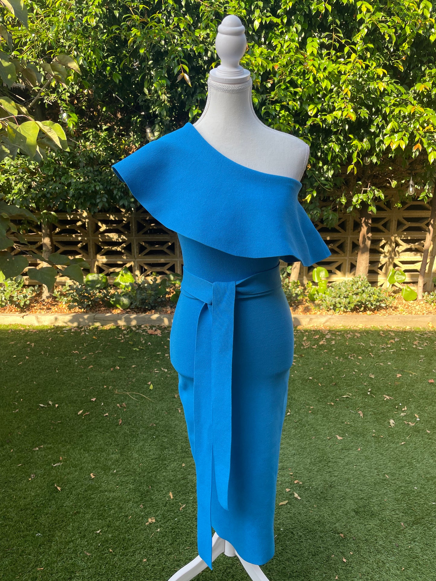Scanlan Theodore Preloved Crepe Knit Ruffle Dress - Size Small