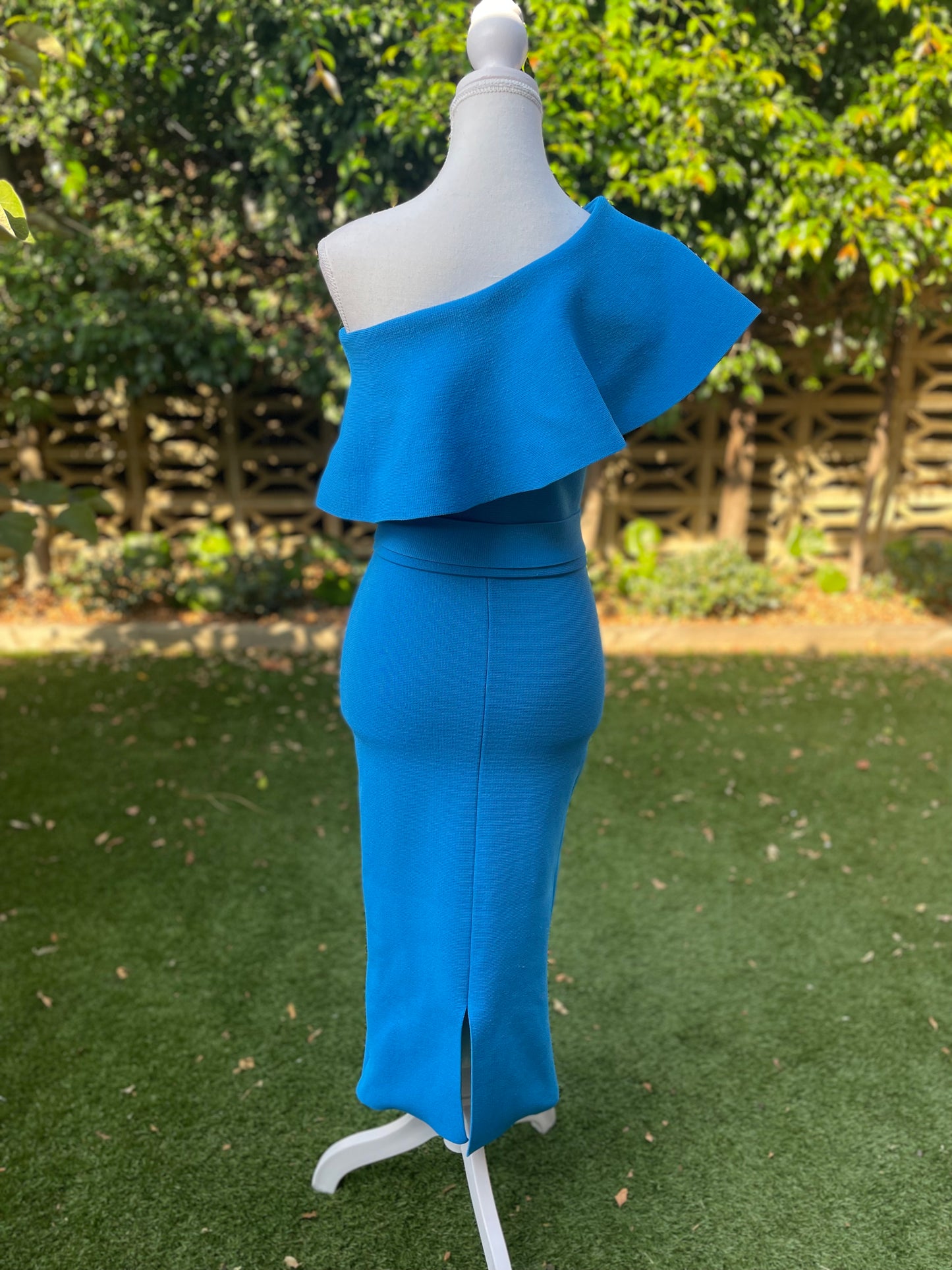 Scanlan Theodore Preloved Crepe Knit Ruffle Dress - Size Small