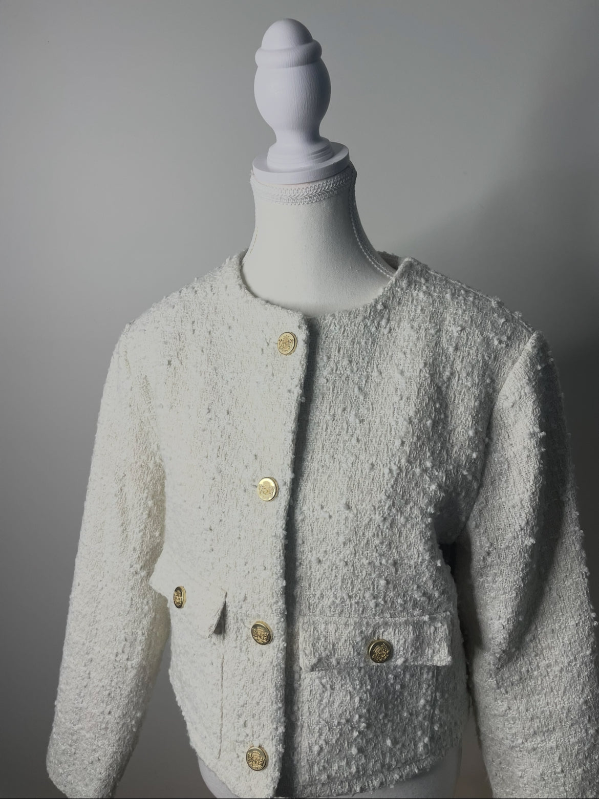Abercrombie & Fitch Cream Preloved Jacket