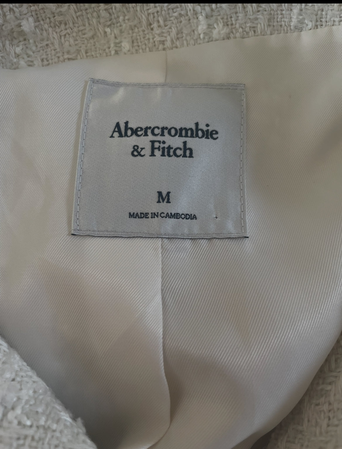 Abercrombie & Fitch Cream Preloved Jacket