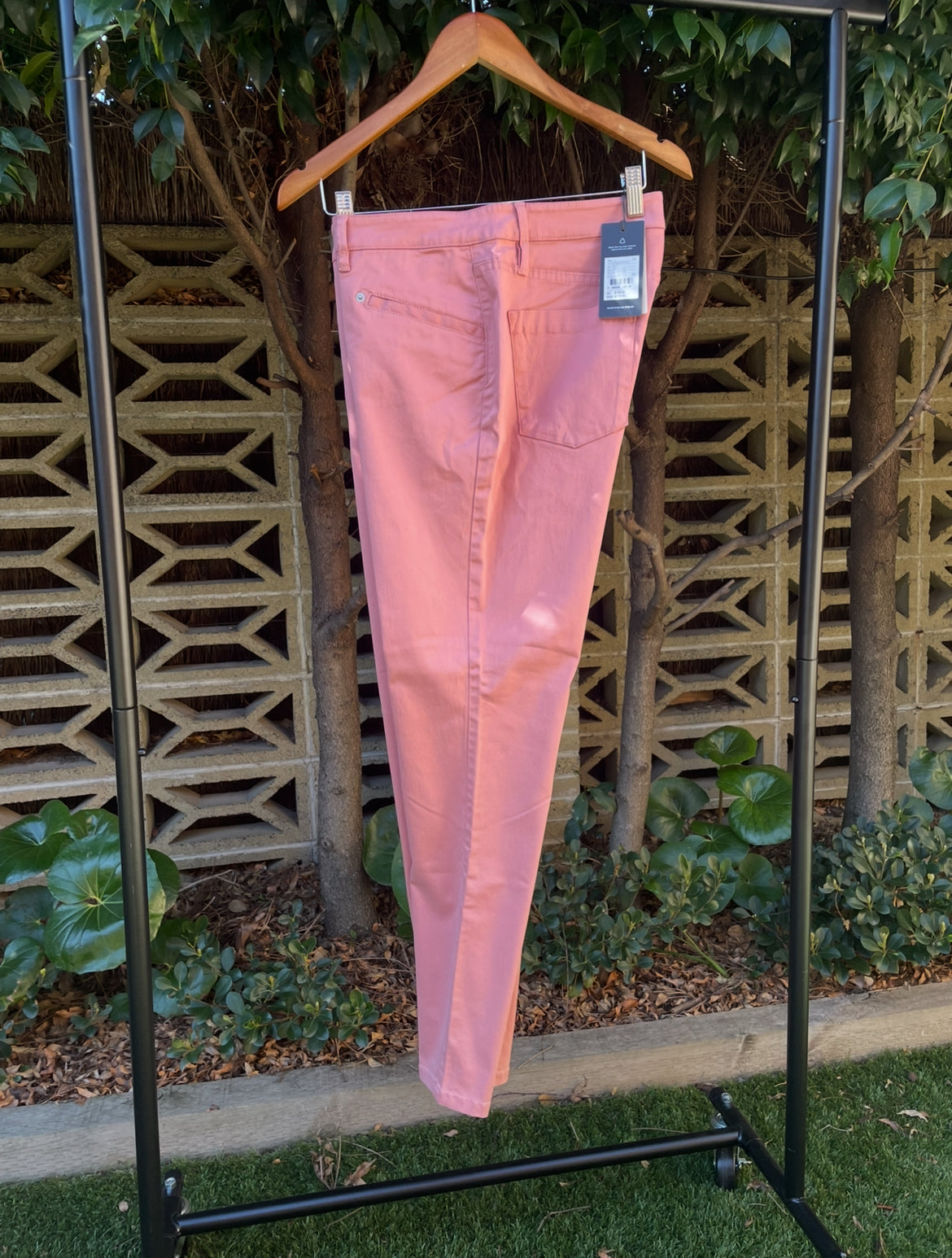 Country Road Sateen Salmon Pink Jean