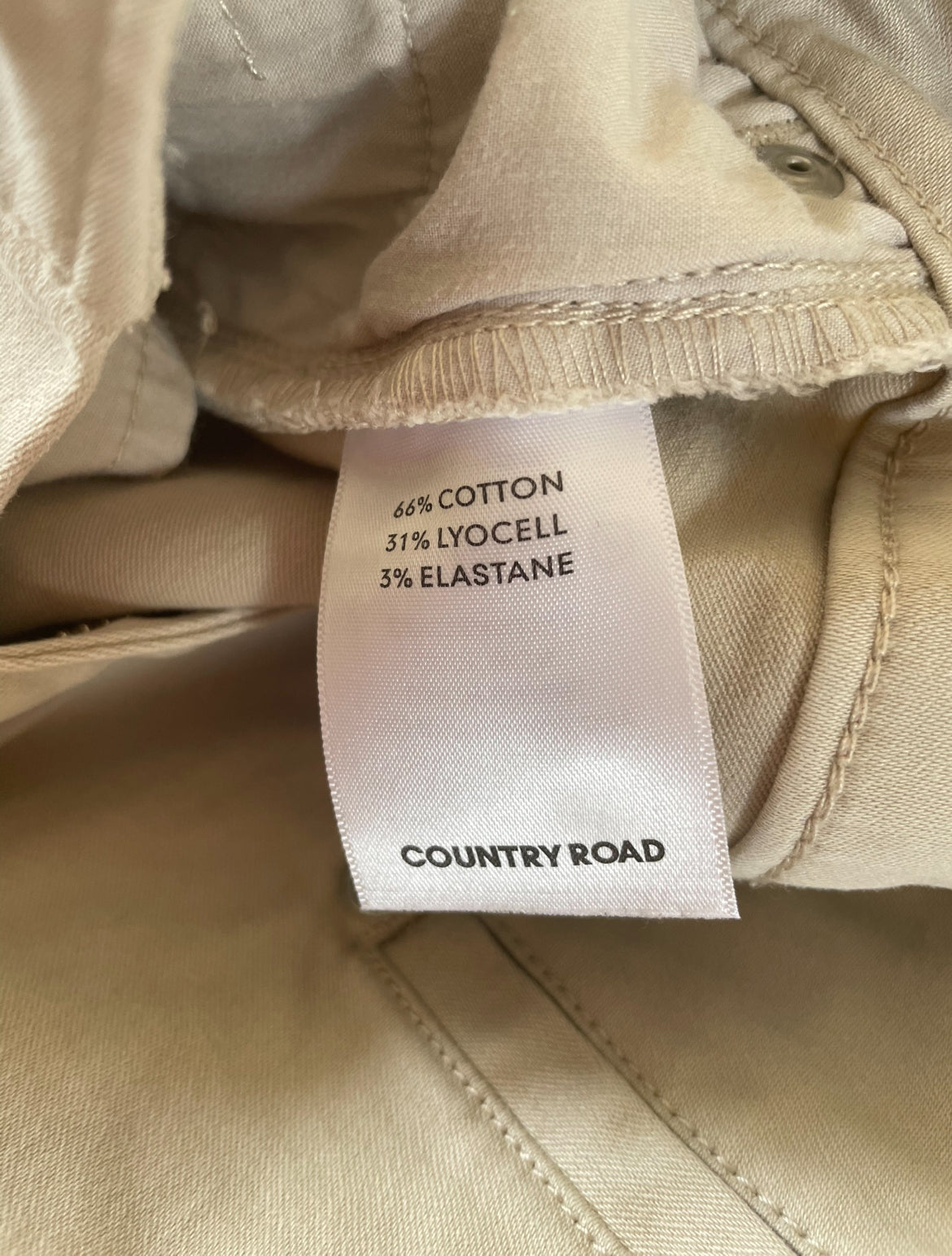 Country Road Preloved Beige Sateen Jeans
