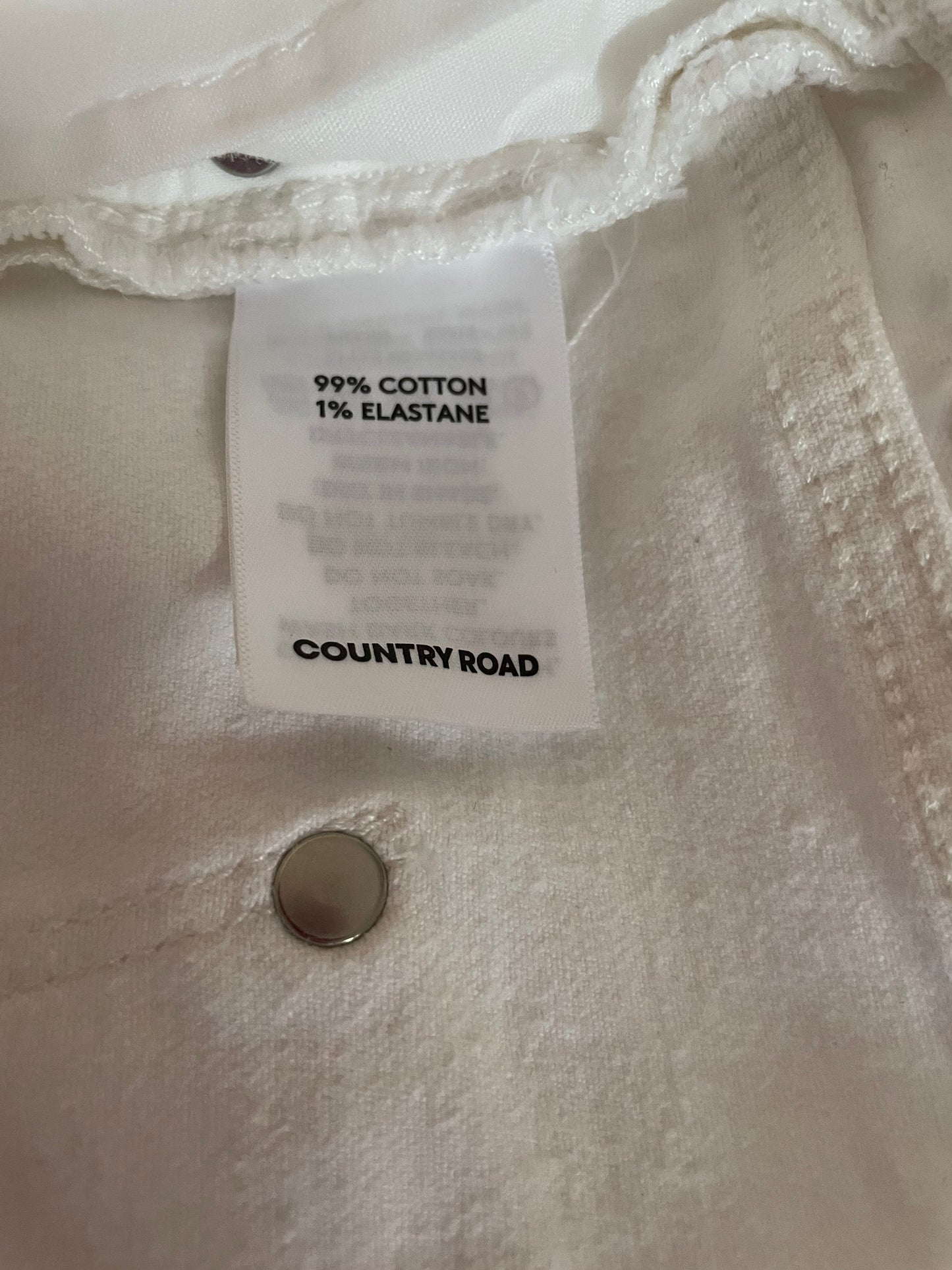Country Road White Wide Leg Cotton Jeans