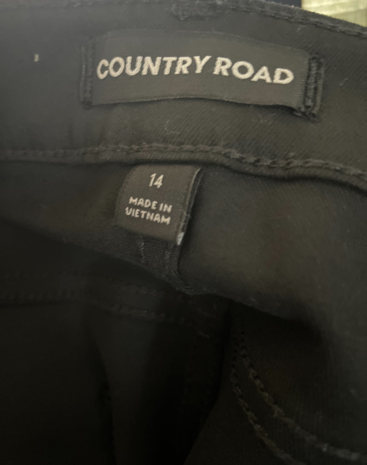 Country Road Black Modal Slightly Flared Leg Jeans