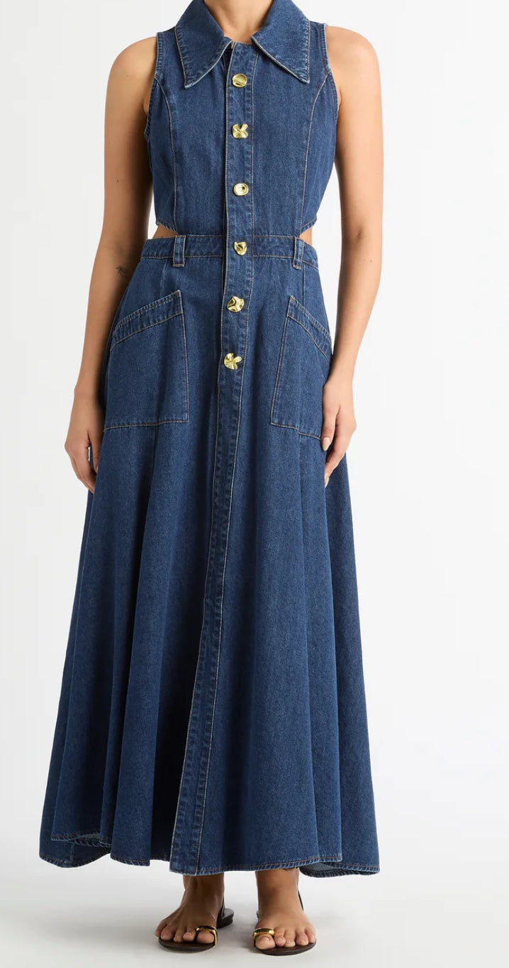 Sheike Maeve Preloved Denim Maxi Dress