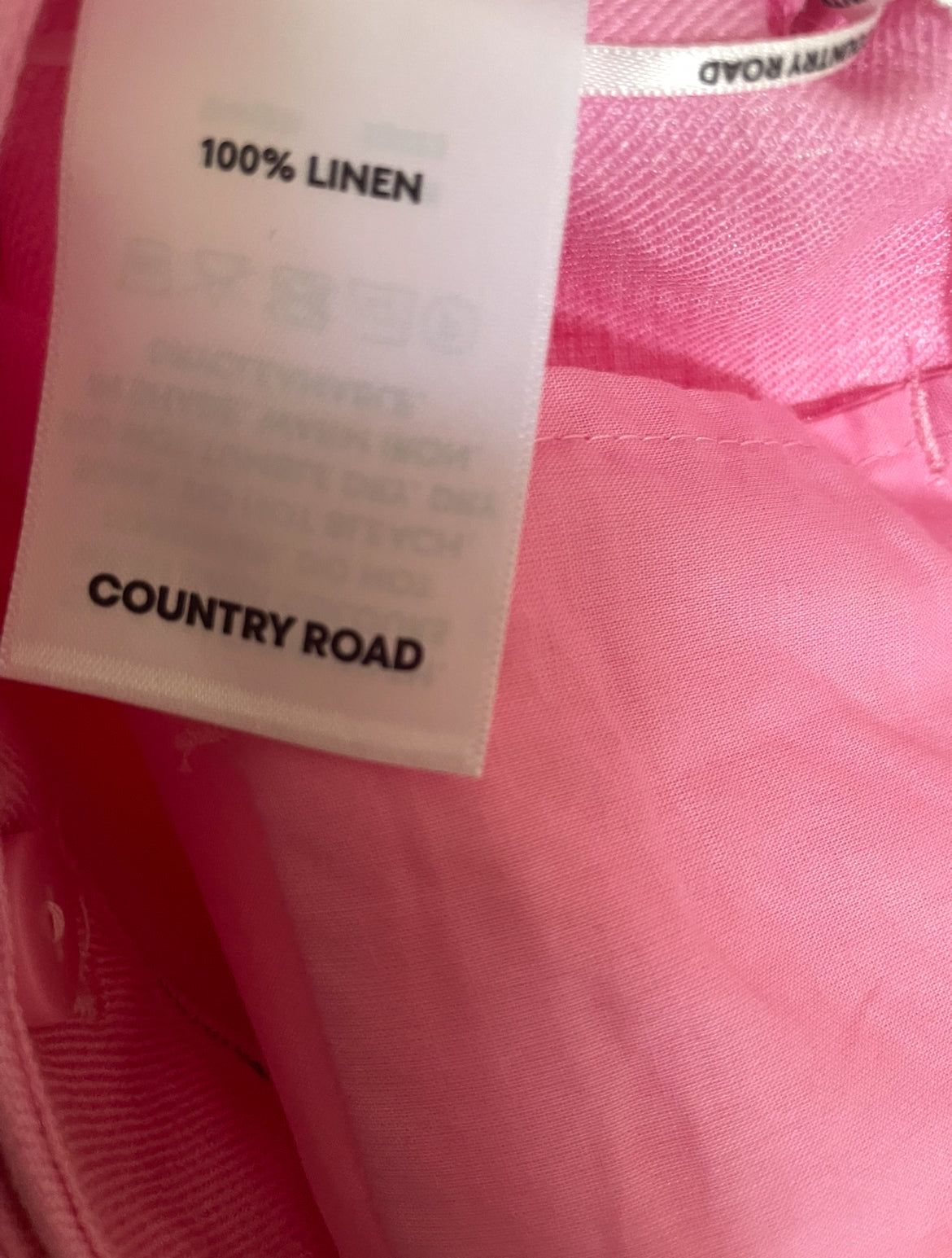 Country Road Pink Organic Linen Pants