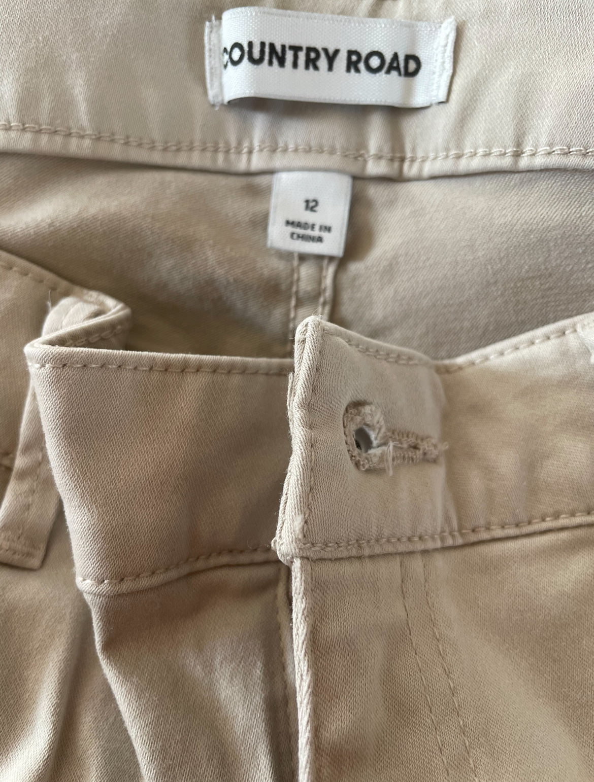 Country Road Preloved Beige Sateen Jeans