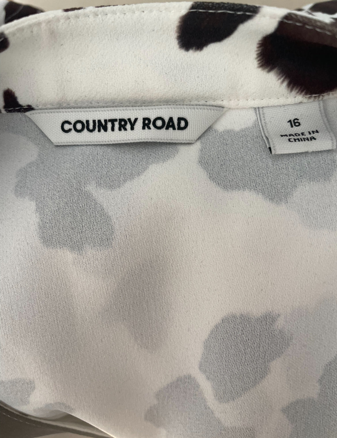 Country Road Cow Print Shirt Dress