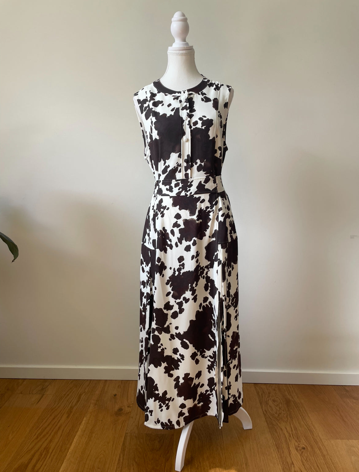 Country Road Cow Print Shirt Dress