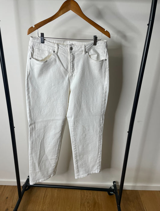 Country Road White Wide Leg Cotton Jeans