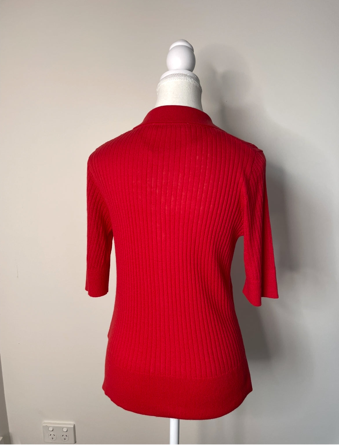 Skin & Threads Short Sleeved Red Knit Polo