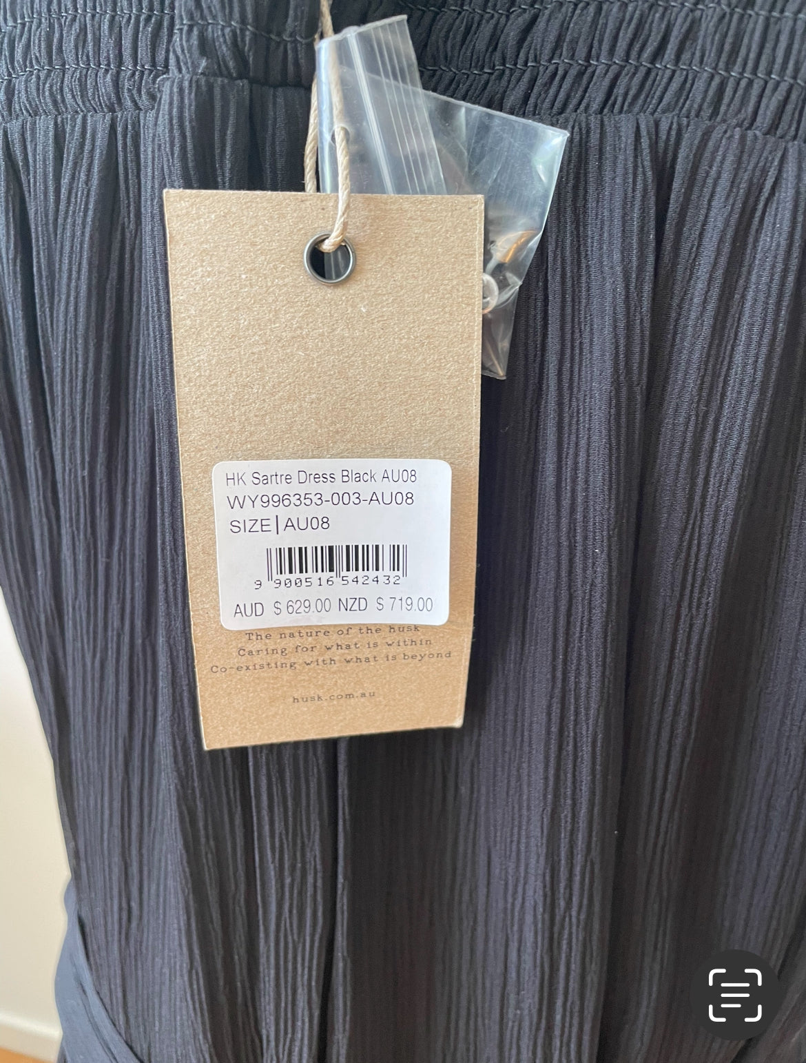 Husk Sartre Black Dress